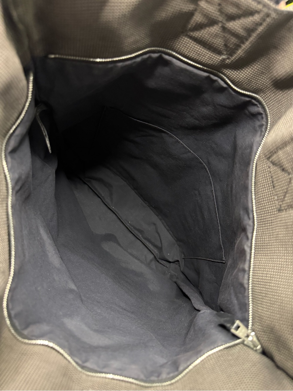 Hermes Toile Herline Canvas Cabas Tote Bag In Gray - Picture 11 of 14